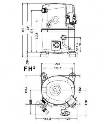 Compresor frigorific Tecumseh FH 4524 Z-XG (380V)